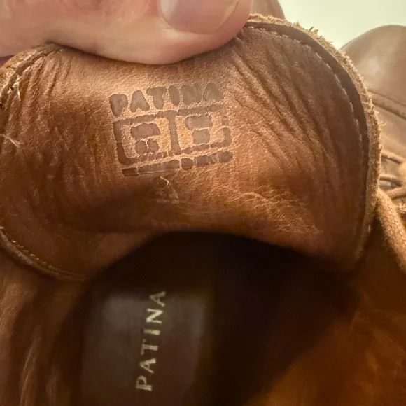 Patina—Brown Lace-Up Leather Boots - Picture 7 of 7